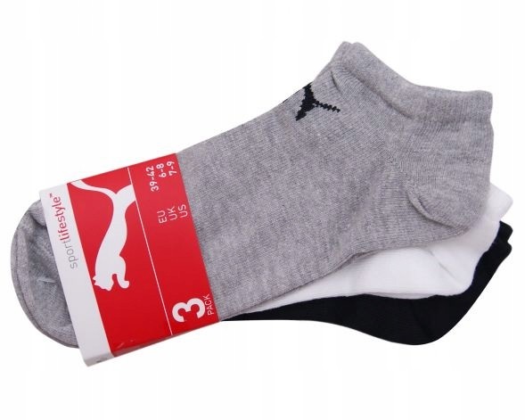 Puma Skarpety Skarpetki Stopki 3 Pary Roz: 39-42