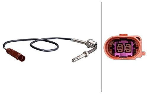 HELLA 6PT 010 376-151 czujnik, temperatura spalin - 2- biegunowy - przykręcany - Przewodu: 395[mm] 6PT 010 376-151