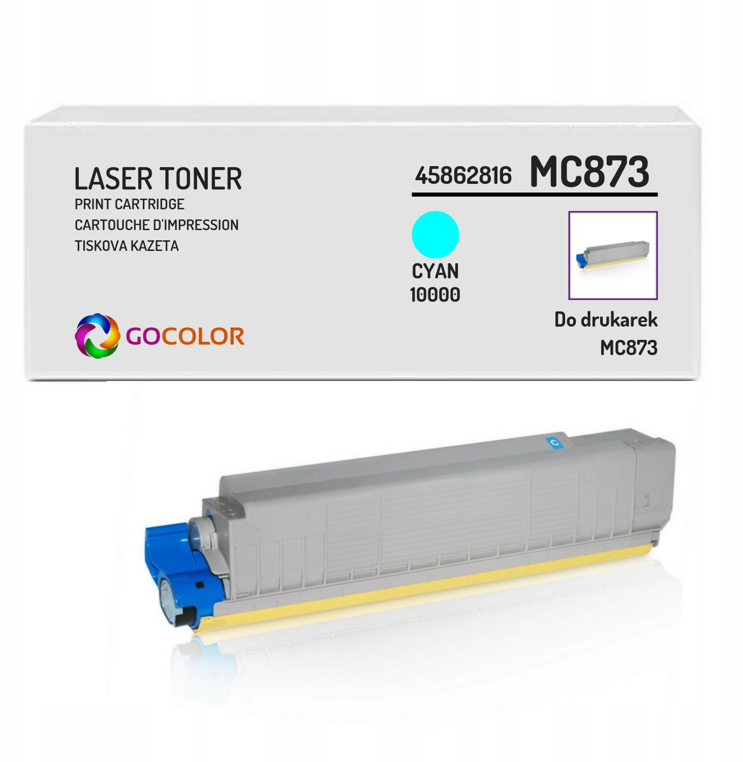 Toner zamienny z Oki MC873dnc 45862816 Cyan