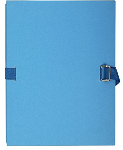 Exacompta Exacompta 722E teczka na dokumenty (odpinany grzbiet fałdowany, kaszerowany karton, barwiona okładka z tkaniny, format DIN A4) 1 sztuka jasnoniebieska 722E