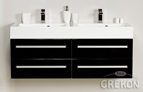 Szafka wisząca z umywalką 120/50/4 UFKS seria Fokus C FKS-C-U120/50/4 UFKS-1200