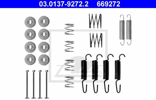 ATE ZESTAW INSTALACYJNY SZCZĘK 03.0137-9272.2 TOYOTA AVENSIS VERSO 2.4 VVTI GLS 03-09