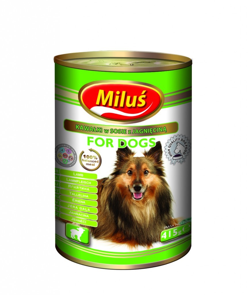 MILUŚ Miluś Karma Mokra Jagnięcina dla Psów 415g PMIL002