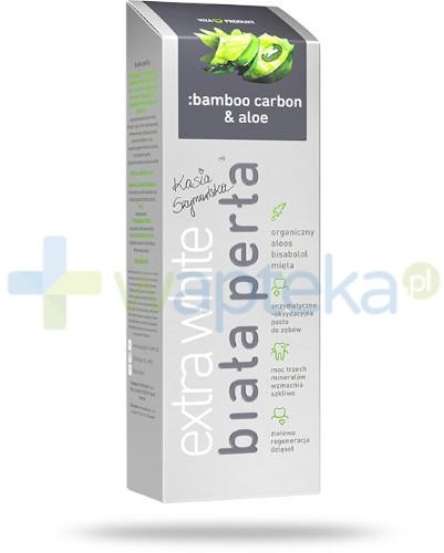 Vitaprodukt Biała Perła Extra White pasta do zębów z węglem z bambusa i aloesem 75 ml 7077462