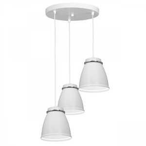 Luminex Lerdo 1938 lampa wisząca zwis 3x60W E27 biała/chrom
