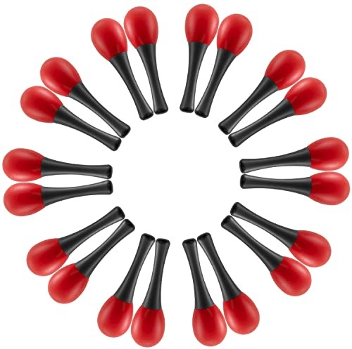 TIGER Tiger Mini jajko marakas w kolorze czerwonym  dziecięce instrumenty perkusyjne shaker opakowanie dziesięciu sztuk MAR28-10-RD