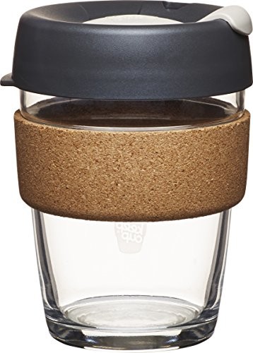 KeepCup Kubek Coffee to go ze szkła, z uchwytem z korka - brew - medium, 340 ml, 340 ml BPRE12
