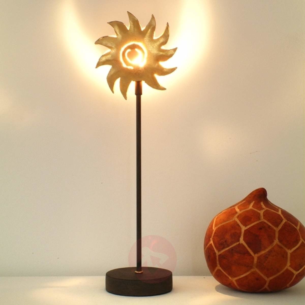 J. HOLLÄNDER J. Holländer Czarująca lampa stołowa SONNE GOLD