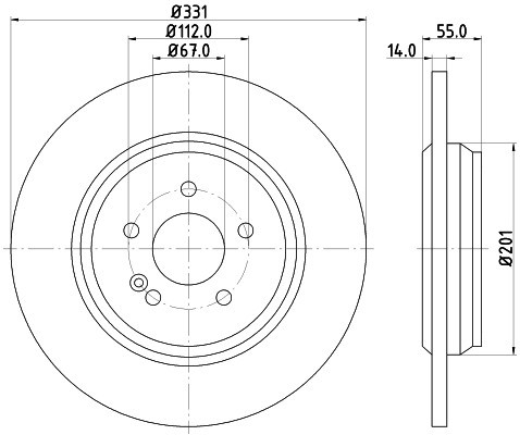 HELLA PAGID Tarcza hamulcowa PAGID 8DD355107-241