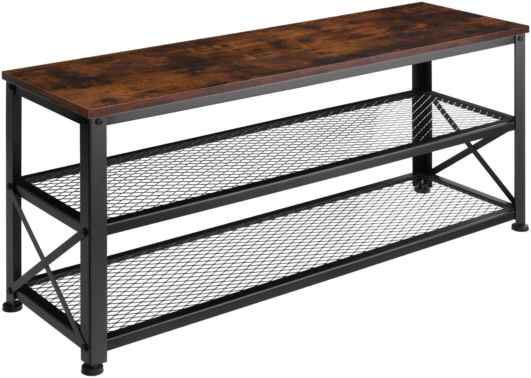 tectake Regał na buty Blackpool - industrialny ciemny 404289