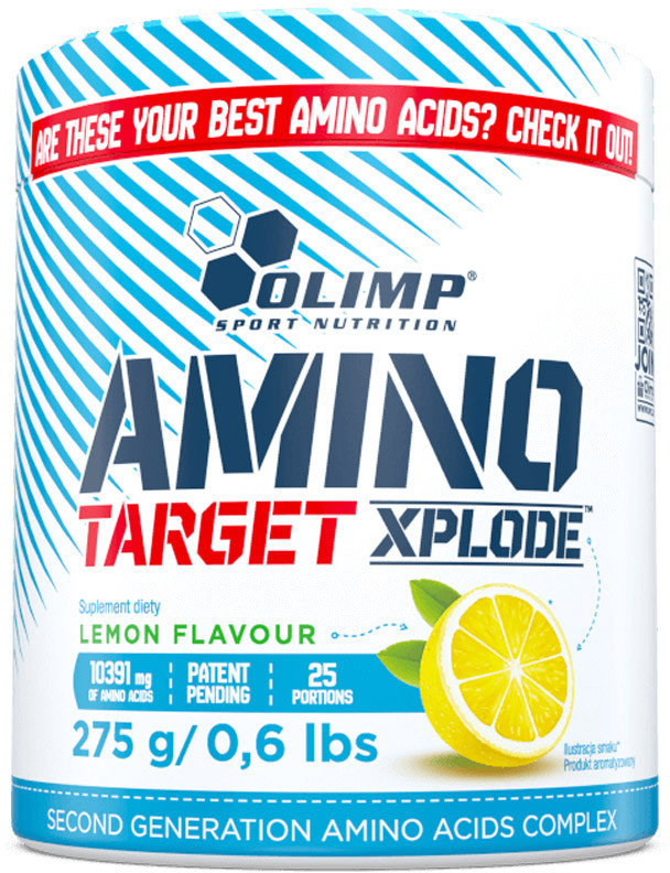 Olimp Amino Target Xplode (Kompleks Aminokwasów, Regeneracja) 275g Cytryna