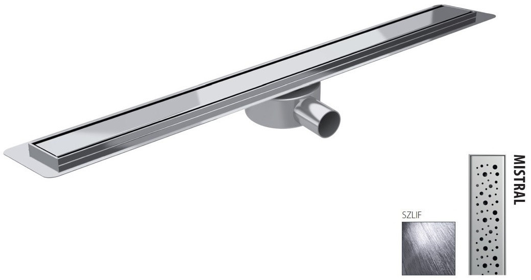 Wiper New Premium Slim Mistral Zestaw Odpływ liniowy 80 cm szlif 100.3385.02.080