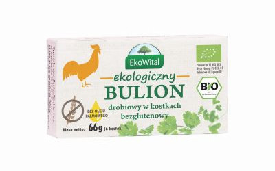 BIO BULION DROBIOWY ( kostka rosołowa ) 66g bez oleju palmoweo EKOWITAL 4 szt.