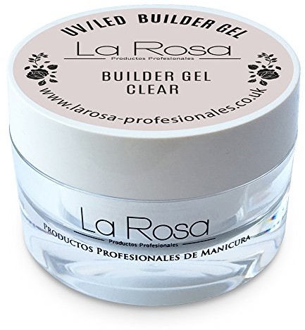 La Rosa La Różowy  żel Builder Clear  Clear Konstruktor do lampy UV  30 ML LG06