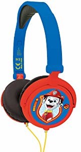 Lexibook Paw Patrol Chase Marshall słuchawki stereofoniczne, przyjazną dla dzieci siłę, składane i regulowane, niebieski/czerwony, HP015PA