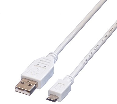 Value 11998751 USB 2.0 kabel, wtyczka USB A do wtyczki Micro USB B, 0,15 m Biały 11.99.8751