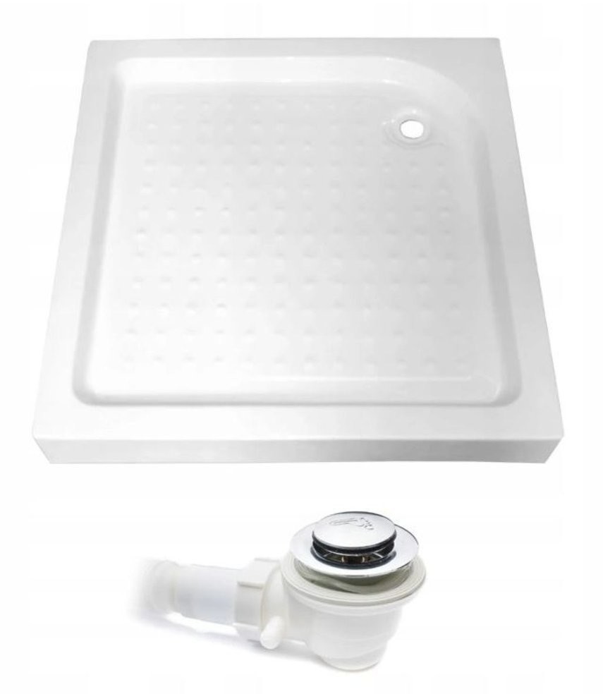 231 HYDAR BRODZIK KWADRATOWY 90x90 GŁĘBOKI 15cm BIAŁY+SYFON 23178200 78200-uniw
