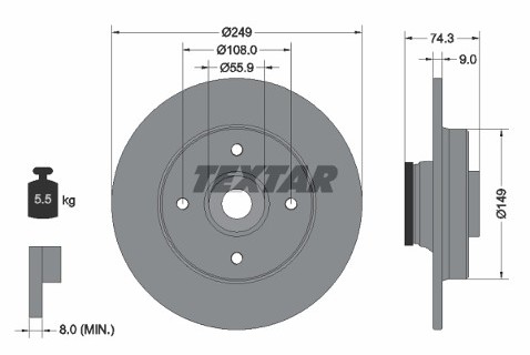 TEXTAR (TMD Friction Services GmbH) (TMD Friction Services GmbH) 92194103 92194103
