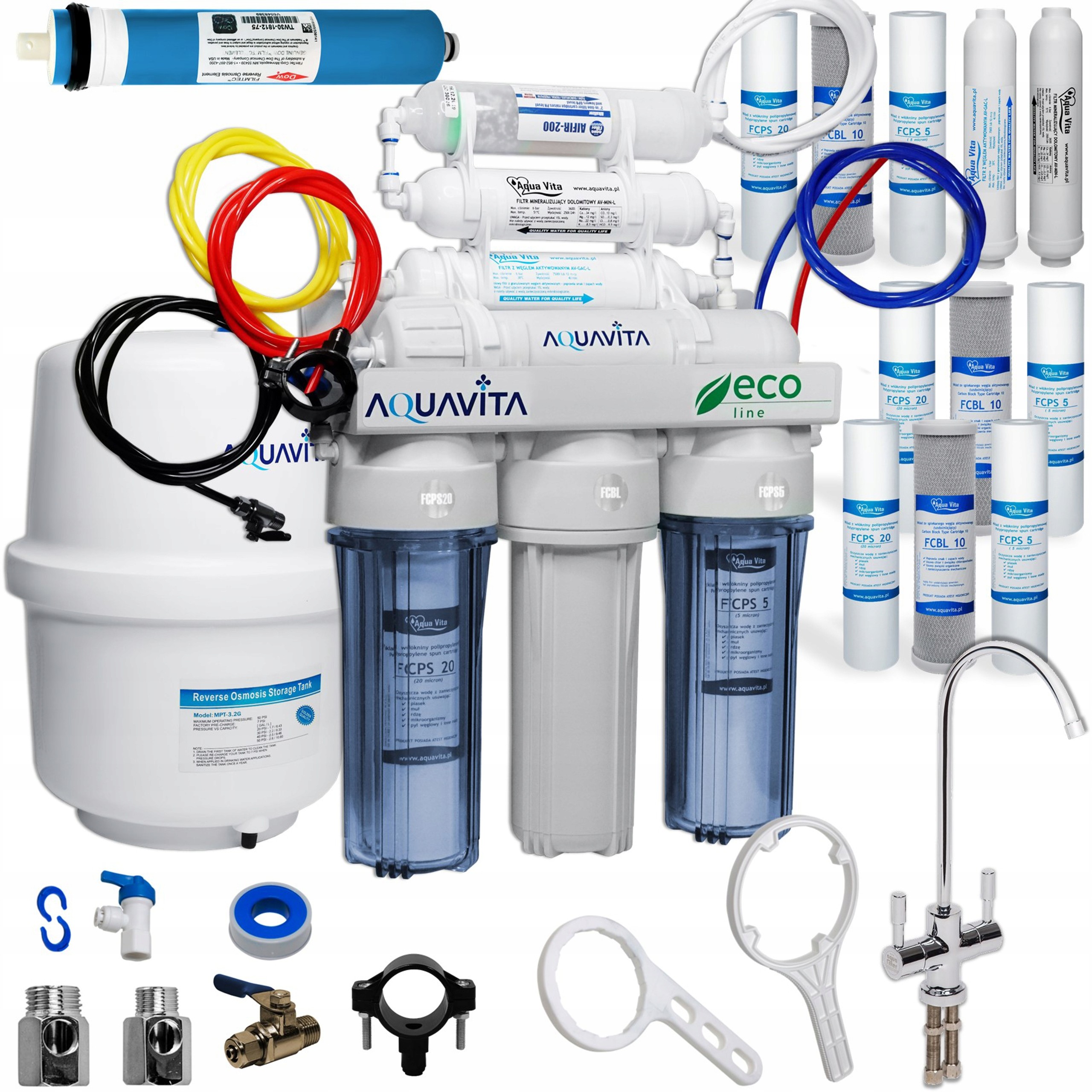 Filtr Wody Odwrócona Osmoza RO7 Jonizator AIFIR200