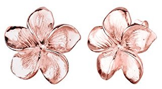Elli 0310460314 kolczyki damskie w kształcie kwiatów frangipani, pozłacane srebro (próba 925) 0310460314