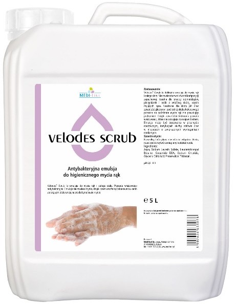 Medisept Velodes Scrub Emulsja do higienicznego mycia rąk 5 l NN-MMD-DR05-002