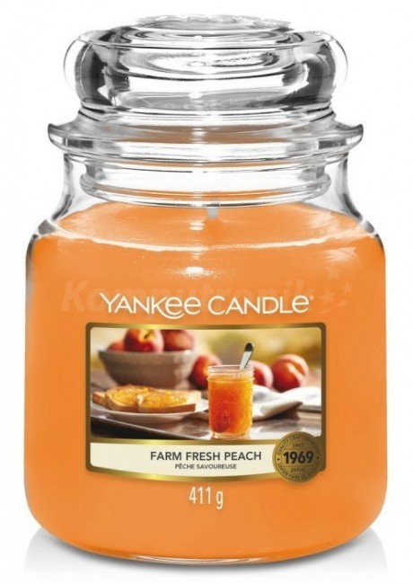 Yankee Candle Farm Fresh Peach Słoik średni 411g | Darmowa dostawa 1631313E