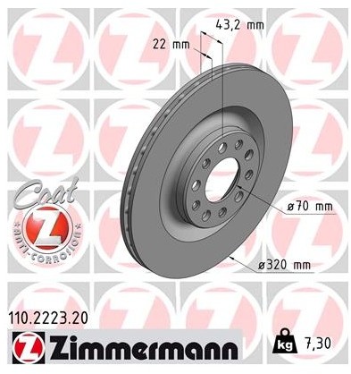 Zimmermann Tarcza hamulcowa 110.2223.20