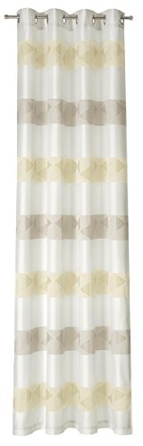 Deko Trends Dekoracja Trends zasłona ze szlufkami, poliester, piasek-kremowo-biały, 245x146 cm Bloom 70