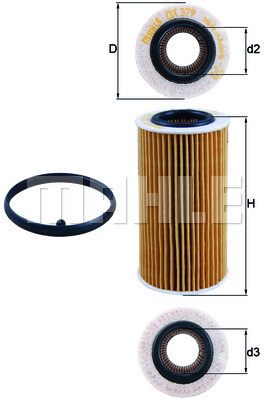 Mahle FILTR OLEJU KNECHT OX 379 D ECO AUDI A3,A4,A6 2.0FSI TFSI 03 OX 379D