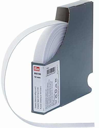 Prym Prym 955180 elastyczna taśma 18 mm biała, 66 procent PES 34 procent ED 955180