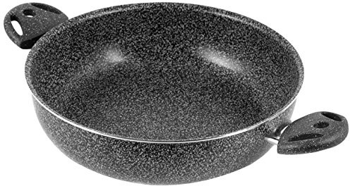 Home Stone patelnia nieprzywierająca powłoka z 2 uchwytami, kamienia, antracyt, 24 cm 8003512662676