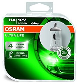 Osram Cool Blue Intense H4, 64193 CBI, 12 V, Ultra Life, twarda osłona podwójne opakowanie 64193ULT-HCB