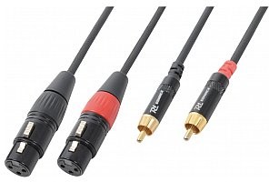 Power Dynamics Cable 2xXLR Female-2xRCA Male 6.0m, przejściówka XLR/RCA 176.696