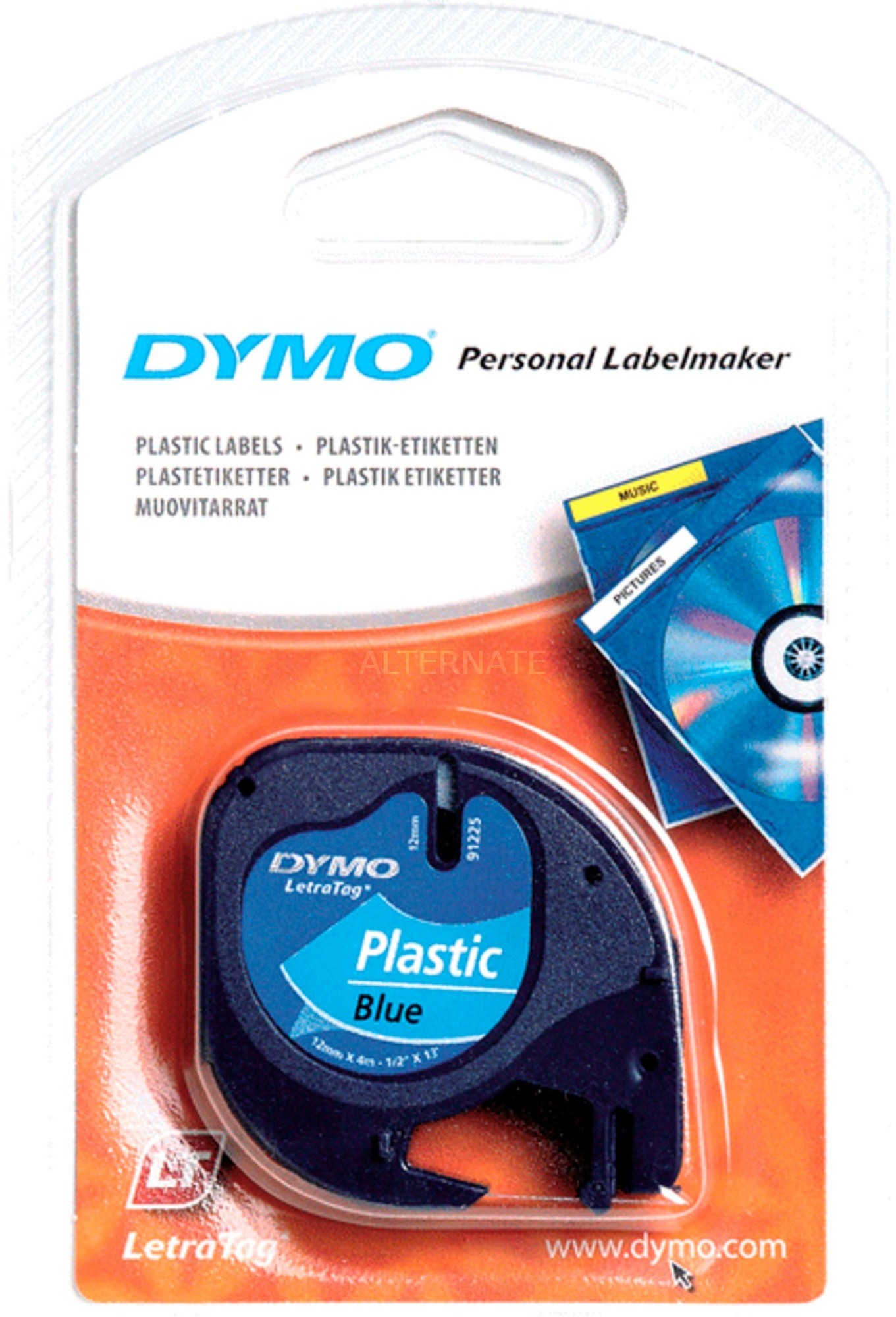 Dymo 12mm LetraTAG Plastic tape ta$42my do etykietowania, Ta$43ma