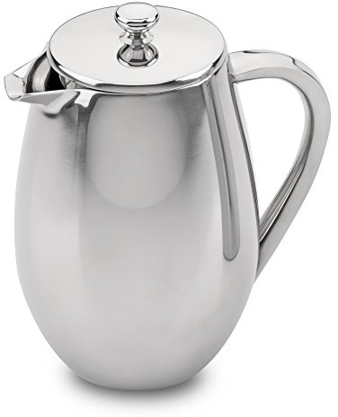 Café Ole Cafetiere ekspres do kawy na 3 filiżanek, z podwójnymi ścianami, proste stron, lustra, 0,35 litra, 3 filiżanki BFD-03