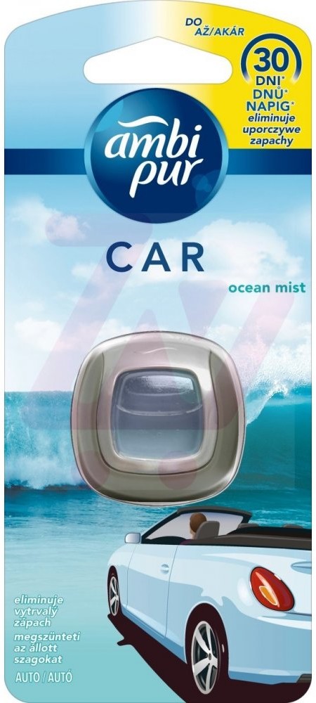 Ambi Pur Procter&Gamble Car Ocean Mist Samochodowy odświeżacz powietrza z uchwytem 1 sztuka