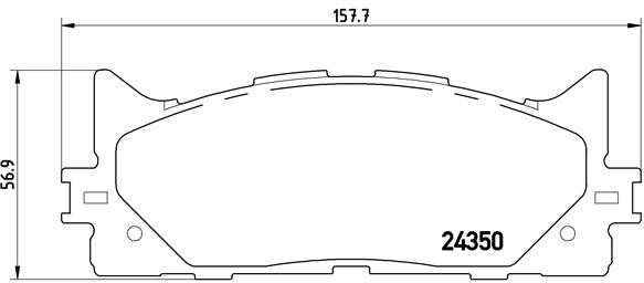 BREMBO Zestaw klocków hamulcowych, hamulce tarczowe P 83 117