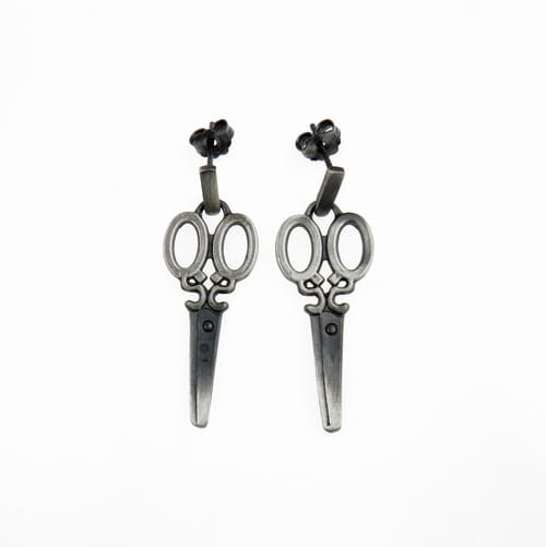 Venus Galeria Nożyczki duże - kolczyki srebrne