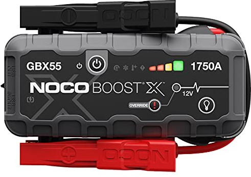 NOCO NOCO Boost X GBX55 1750 A 12 V UltraSafe pomoc przy rozruchu, przenośna ładowarka do powerbanku, kabel ułatwiający rozruch i kabel rozruchowy do silników benzynowych i 5,0 l GBX55