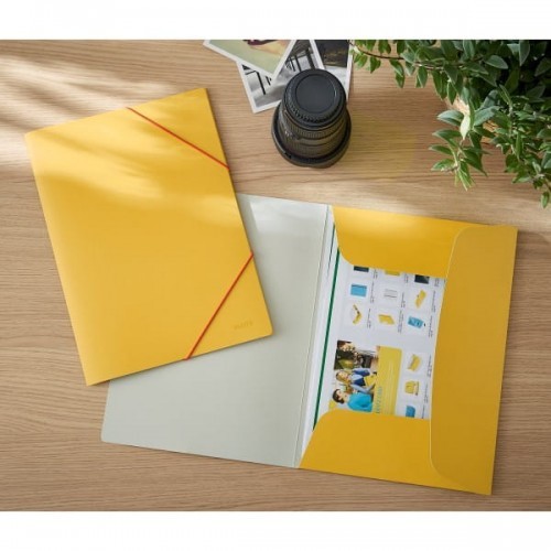 Leitz Teczka kartonowa z gumką narożną A4 COSY SOFT TOUCH żółta ciepła /30020019/ ES1493-6