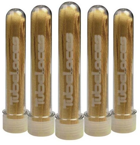 TUBELACES sznóruwki TUBELACES Silver Flat 140cm mustard 4400) rozmiar 140cm