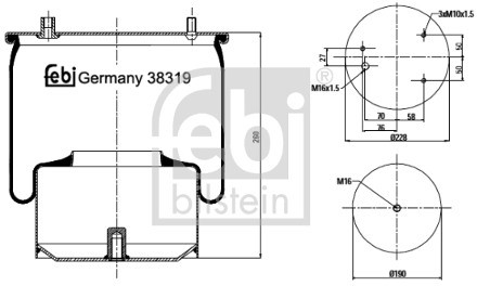 FEBI Mieszek, klimatyzacja FEBI 38319
