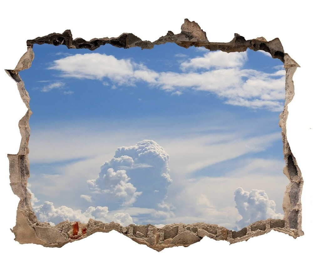 Wallmuralia.pl Samoprzylepna dziura na ścianę Chmury na niebie