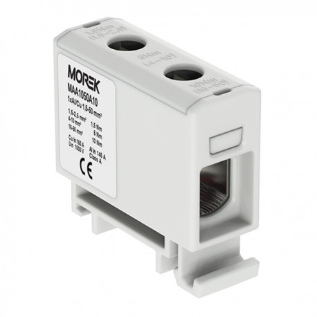 Geberit MOREK szyn. 1,5-50mm2 szara 2otwor 1P MAA1050A10 Morek 3811 MAA1050A10