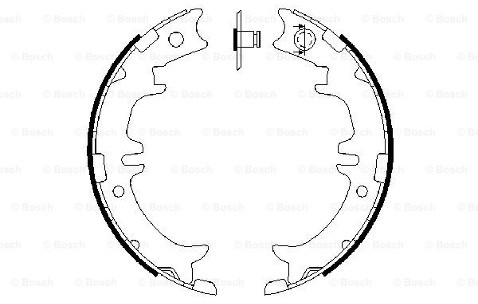 BOSCH Zesatw szczęk hamulcowych, hamulec postojowy 0 986 487 615
