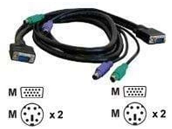 Kabel KVM MicroConnect VGA/MOUSE/K-BOARD M-M-M/M-M-M PC99A018