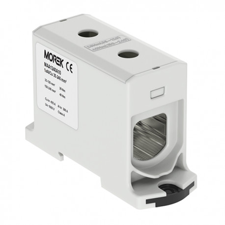 Geberit MOREK szynowa 35-240mm2 szara 2otwor AL/CU 1000V TH35 1P MAA1240A10 Morek 3972 MAA1240A10