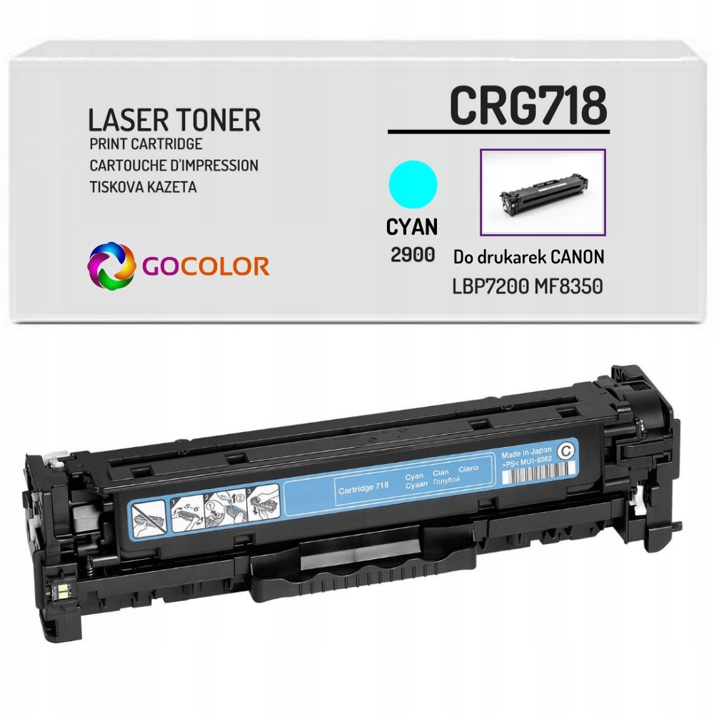 Toner do Canon CRG718 Cyan I-Sensys MF729Cdw