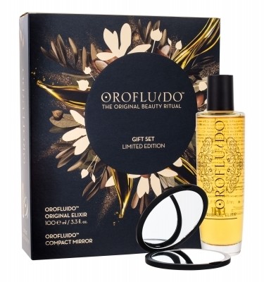 Orofluido Beauty Elixir zestaw Liquid Gold Elixir 100 ml + Lusterko dla kobiet