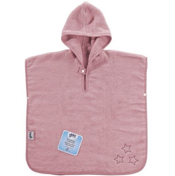 XKKO Ponczo frotte z biobawełny Organic Baby Pink